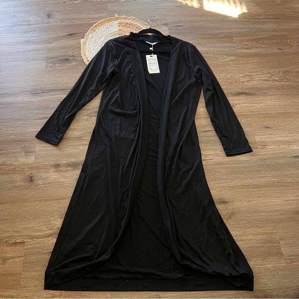 COEUR DE VAGUE Open Front Long Cardigan NWT